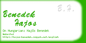 benedek hajos business card
